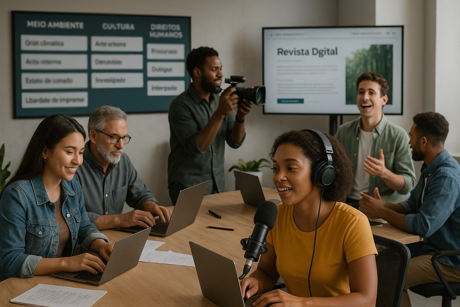 Exemplo das soluções editoriais propostas pelo projeto IN3 da Associação Verde Esperança, como artigos técnicos, entrevistas, colunistas e cobertura de boas práticas.