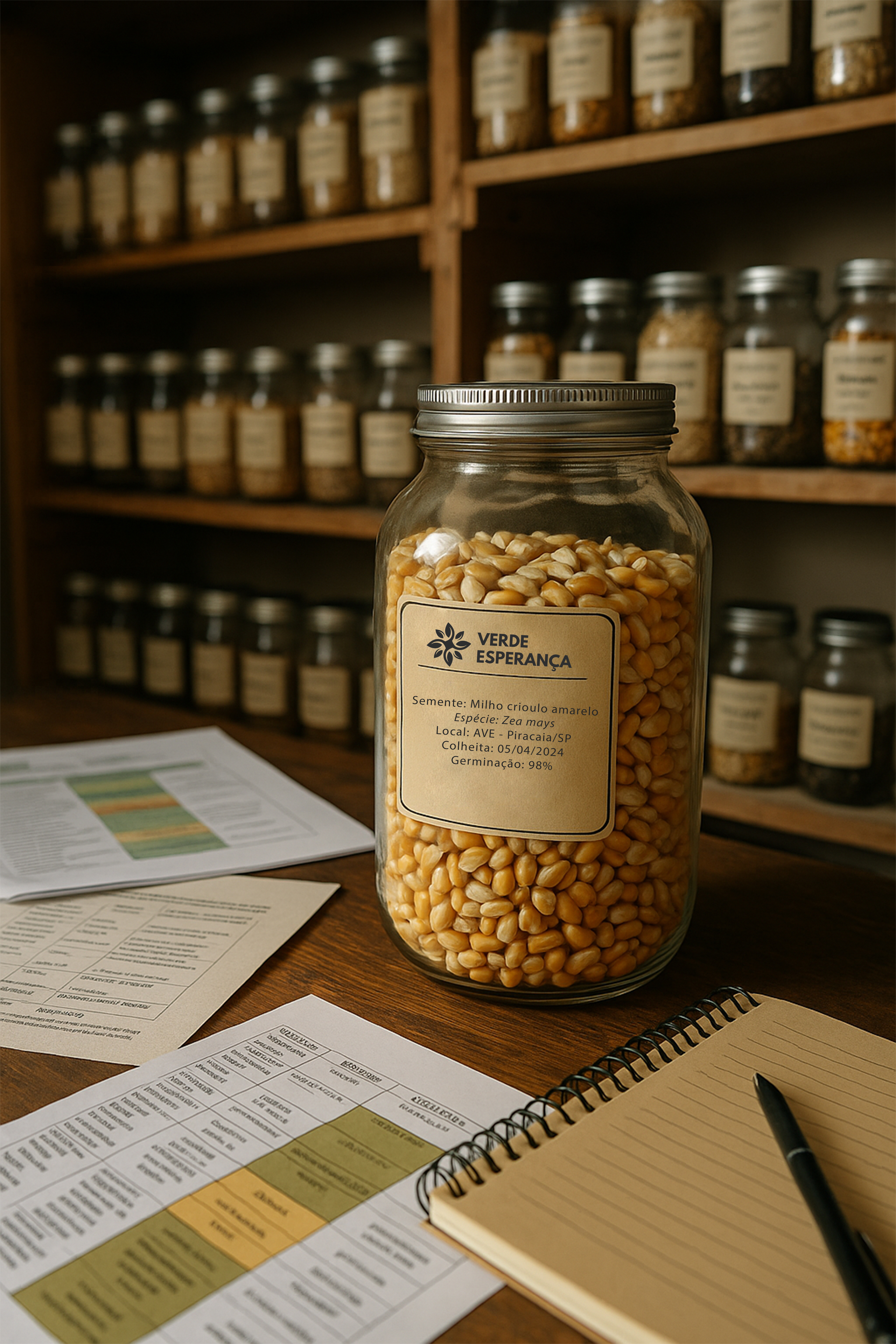 Soluções propostas pela Associação Verde Esperança no projeto Sementes de uma Nova Vida, como criação de banco comunitário, catalogação e formação agroecológica.